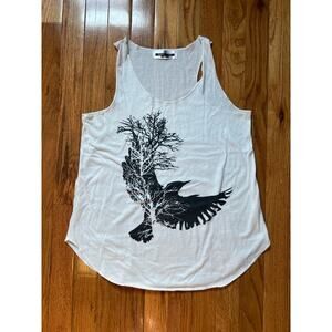 Paper Plane LONDON Racerback Tank with Raven S